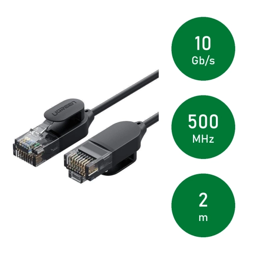 UGREEN NW122 Cat.6A 2 m: do 10 Gb/s i pasmo 500 MHz