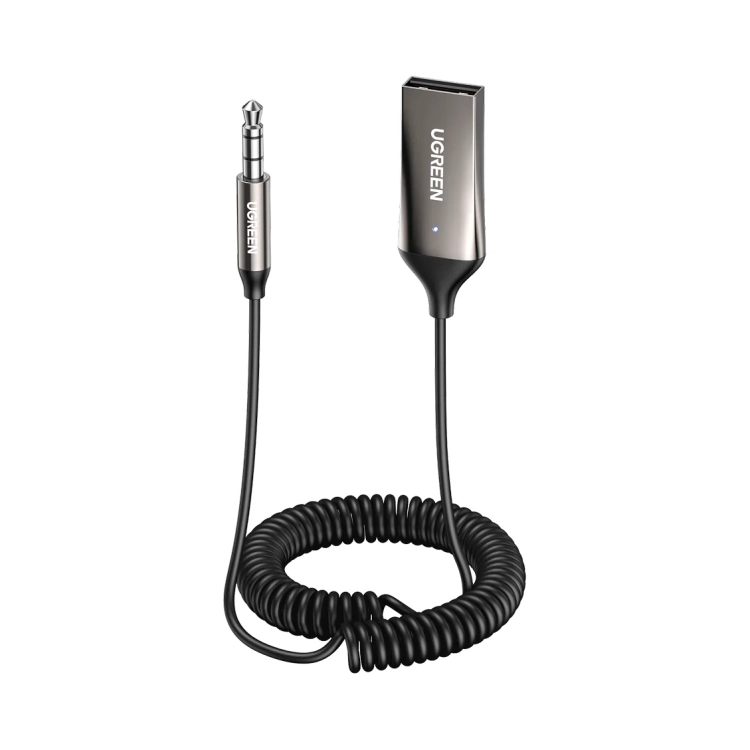 Odbiornik samochodowy Bluetooth UGREEN 70601B z wtykiem USB i jack 3,5 mm