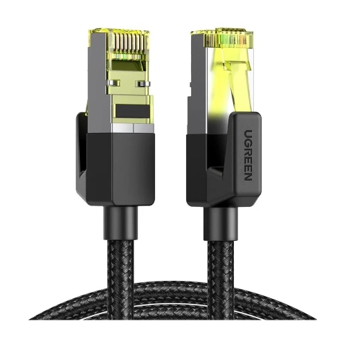 Kabel sieciowy UGREEN NW150 Cat.7 3 m w czarnym oplocie z wtykami RJ45