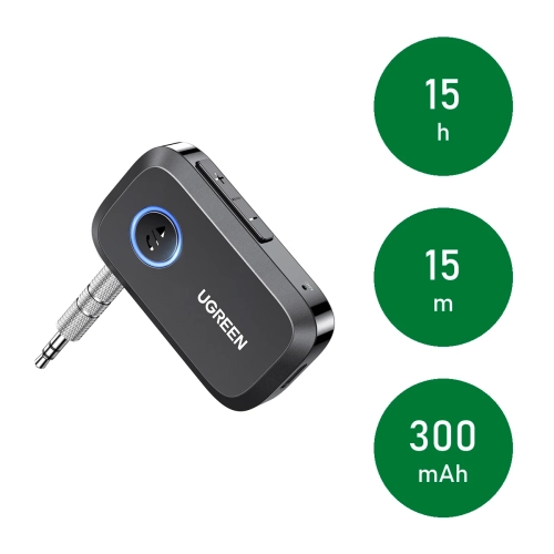 UGREEN CM596: 15 h pracy, zasięg 15 m, akumulator 300 mAh