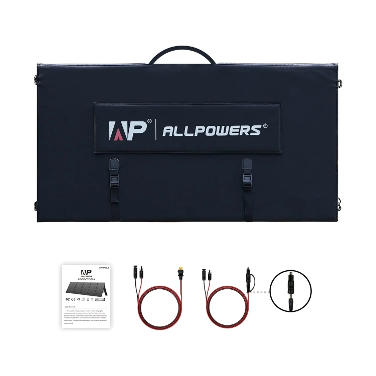 Panel ALLPOWERS SP037 po złożeniu z przewodami i instrukcją z zestawu