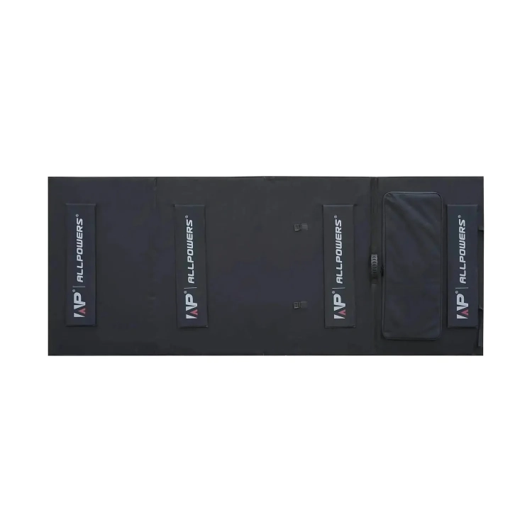 Częściowo rozłożony panel ALLPOWERS SP037, tył segmentów z logo