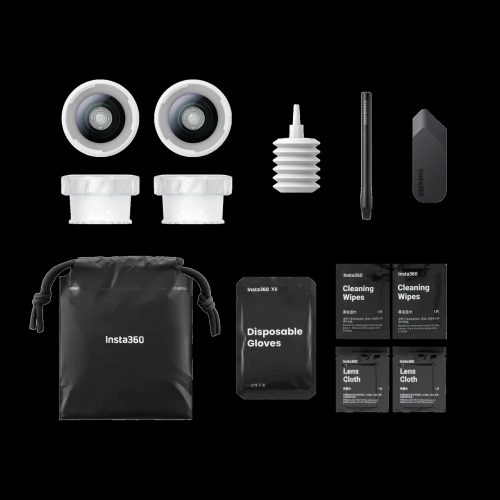 Zawartość zestawu Insta360 X6 Replacement Lens Kit Double Lens: 2 soczewki i narzędzia