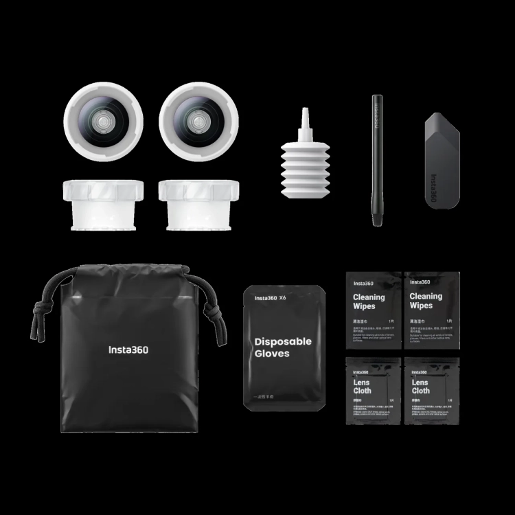 Zawartość zestawu Insta360 X6 Replacement Lens Kit Double Lens: 2 soczewki i narzędzia