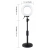 Lampa pierścieniowa LED PULUZ 12 cm z wymiarami pierścienia i statywu
