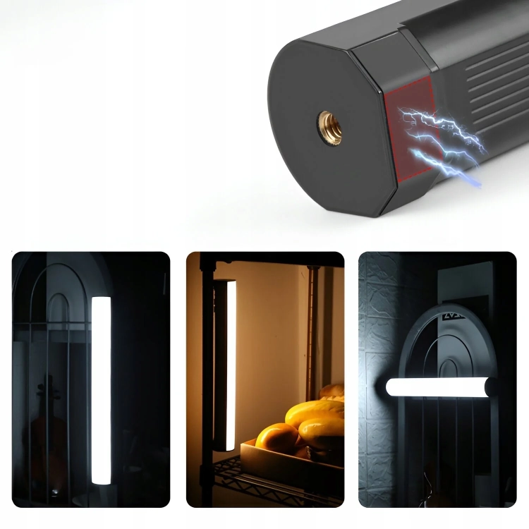 Lampa LED RGB PULUZ PU4139 tuba 30 cm magnes i gwint w podstawie lampy