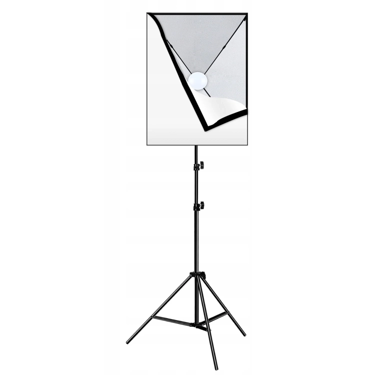 Softbox PULUZ PU5070EU 50 × 70 cm ze statywem na statywie, widok z przodu
