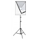 Softbox PULUZ PU5070EU 50 × 70 cm ze statywem na statywie, widok z przodu