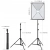 Softbox PULUZ PU5070EU 50 × 70 cm ze statywem z wymiarami statywu i softboxu