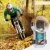Obudowa wodoszczelna PULUZ PU760T do Insta360 X5 na rowerze w lesie