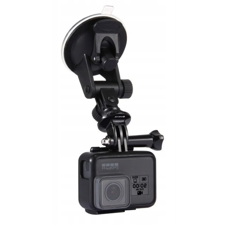 Uchwyt z przyssawką PULUZ PU51 do kamer sportowych z kamerą GoPro, widok z góry