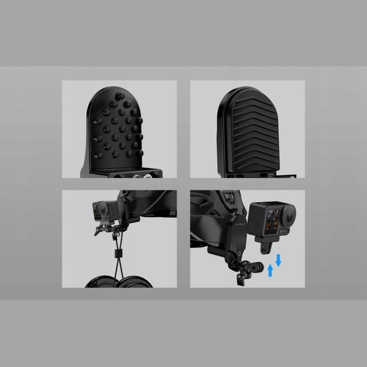 Uchwyt na kask PULUZ PU927B montaż na kasku motocyklowym