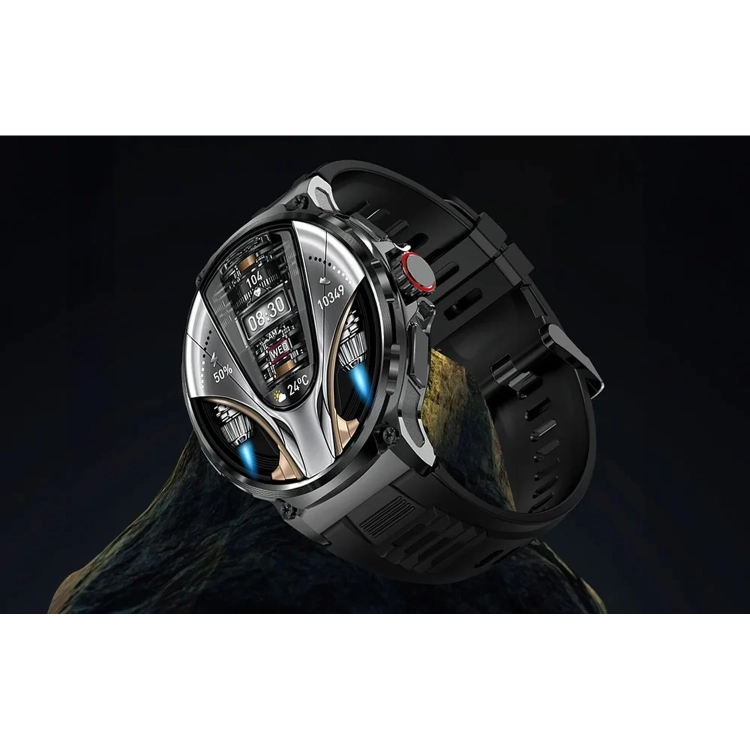 Smartwatch COLMI V69 czarny z inną tarczą na ciemnym tle