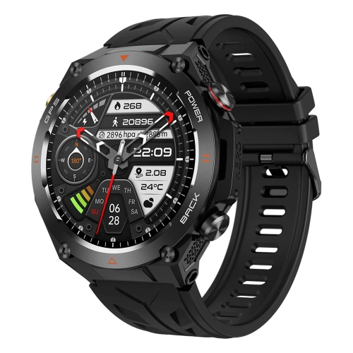 Smartwatch COLMI V75 czarny z GPS i kompasem, widok z prawej strony