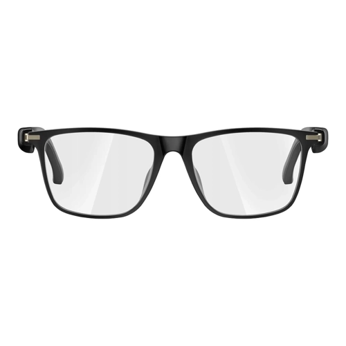 Okulary audio COLMI M01Pro z przezroczystymi szkłami, widok od przodu