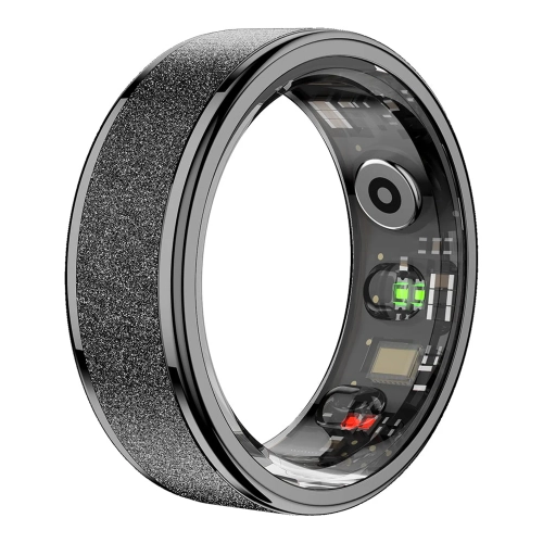 Smartring COLMI R10 w rozmiarze 12, czarny, stal z połyskiem