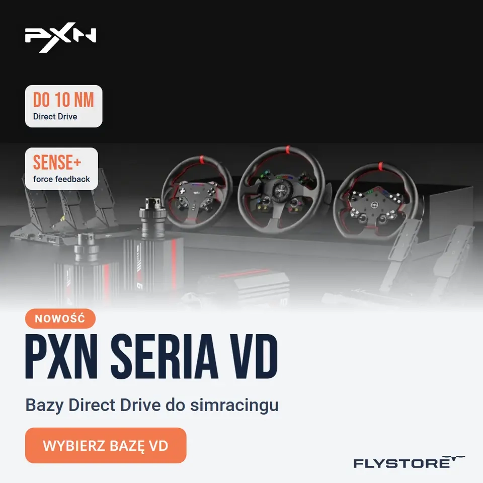 PXN seria VD – bazy Direct Drive, kierownice i pedały do simracingu