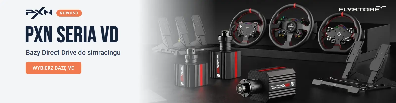 PXN seria VD – bazy Direct Drive, kierownice i pedały do simracingu
