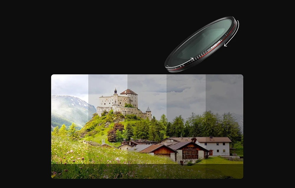 Redukcja odblasków CPL w filtrze Freewell Sherpa VND CPL