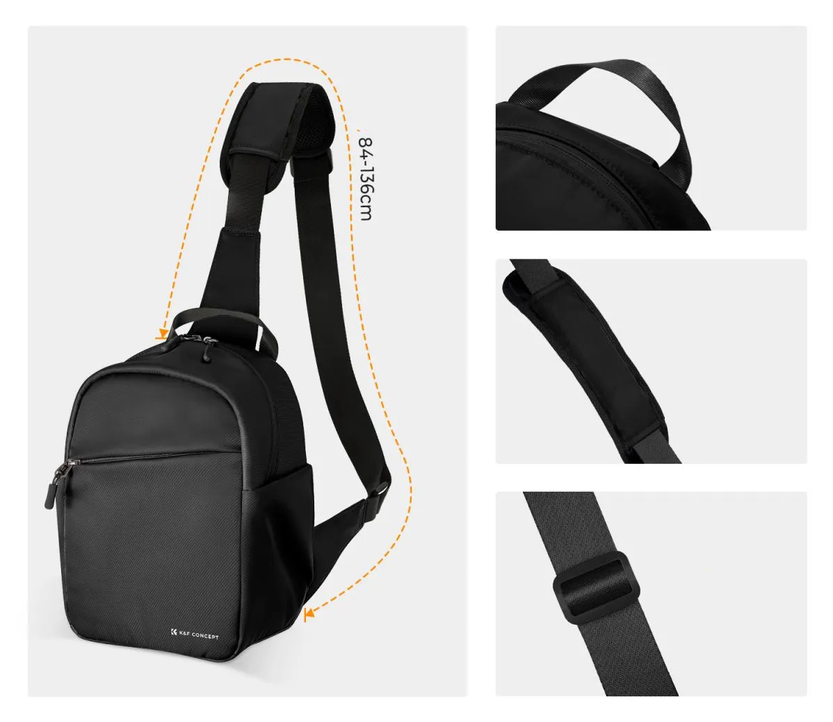 Kieszenie na akcesoria i rzeczy osobiste w plecaku K&F Concept 5L