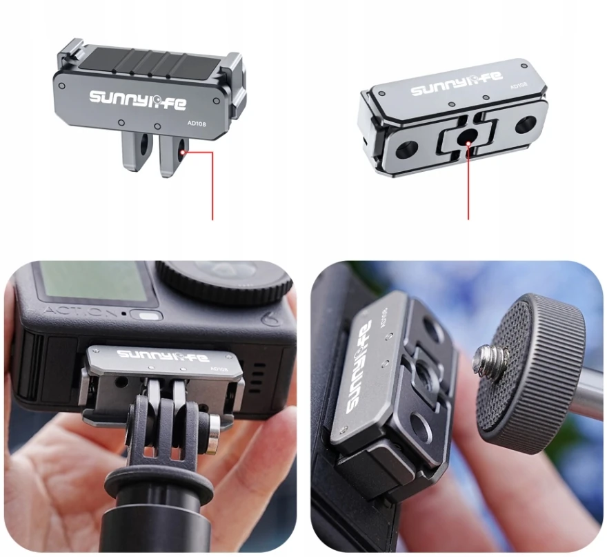 Uniwersalne mocowanie 1/4 i GoPro Sunnylife ON-AD108