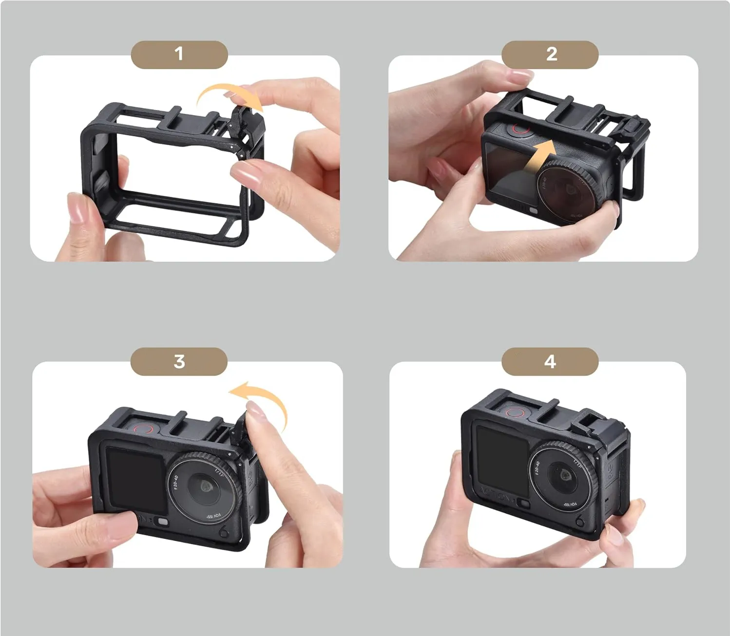 Zimna stopka i boczna szybkozłączka w klatce STARTRC do DJI Osmo Action 6