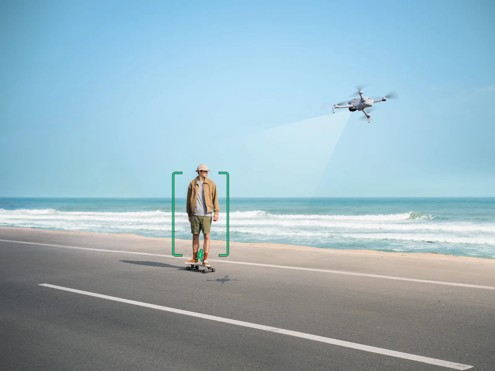 DJI Lito X1 podczas śledzenia obiektu z funkcją ActiveTrack