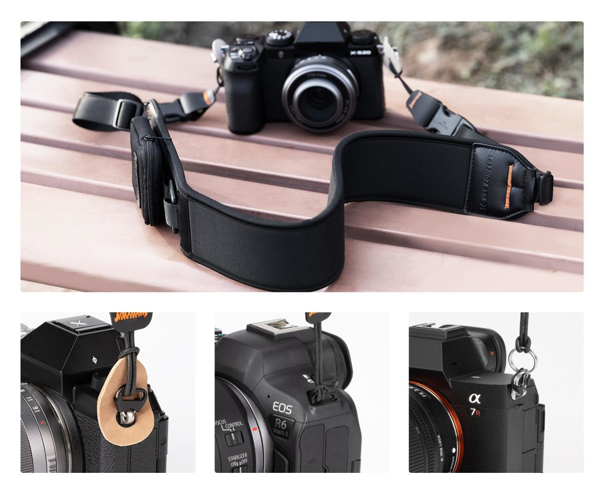 Neoprenowy pasek na szyję K&F Concept KF13.184 zapewniający wygodę noszenia