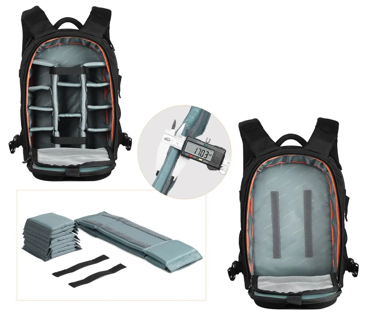 Wyjmowana torba na aparat i obiektywy w plecaku K&F Concept KF13.119