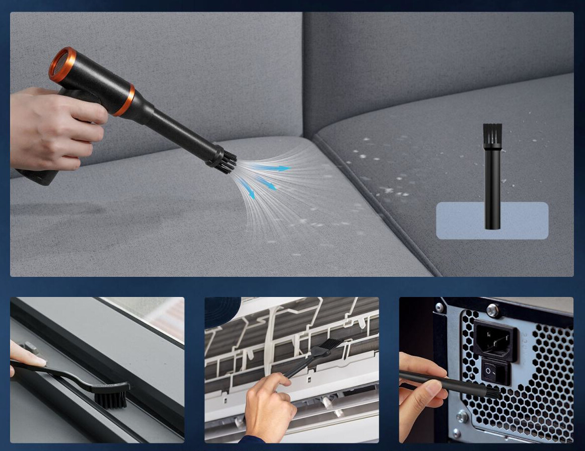 Ładowanie USB-C w dmuchawie i odkurzaczu elektrycznym K&F Concept 2w1