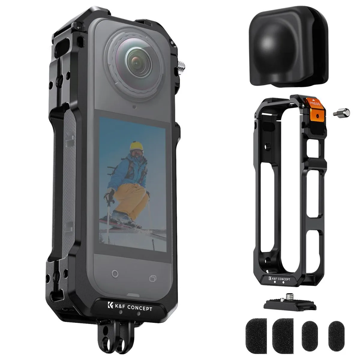 Ramka montażowa K&F CONCEPT do Insta360 X5 z deklem