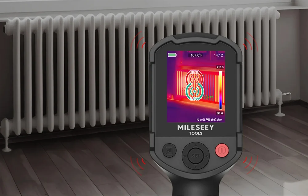 Ekran LCD 2,8 cala w kamerze termowizyjnej Mileseey TR20 Pro