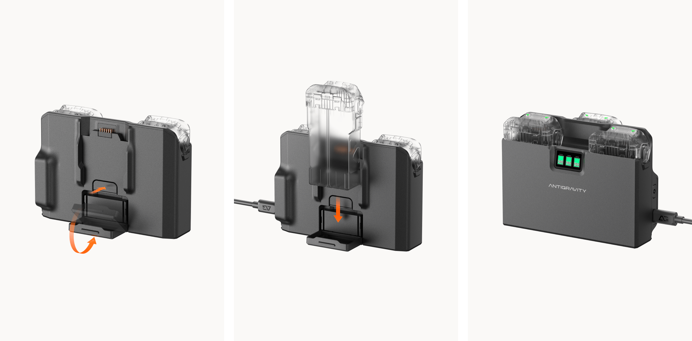 Składana konstrukcja huba Antigravity