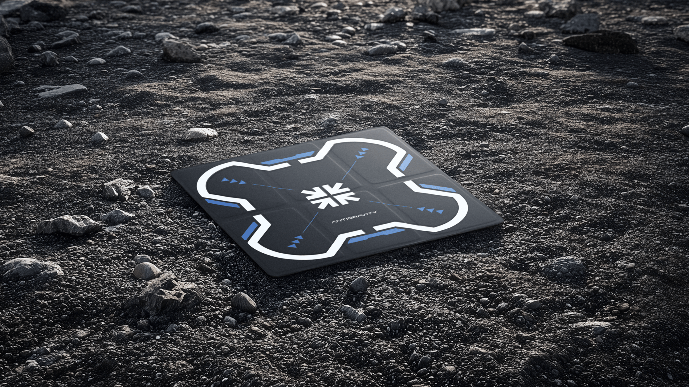 Dron Antigravity A1 lądujący na macie