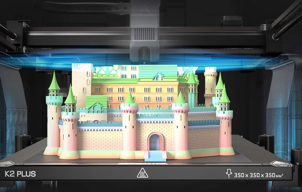Zintegrowana, podwójna kamera AI skanująca pole robocze i wykrywająca potencjalne błędy wydruku.