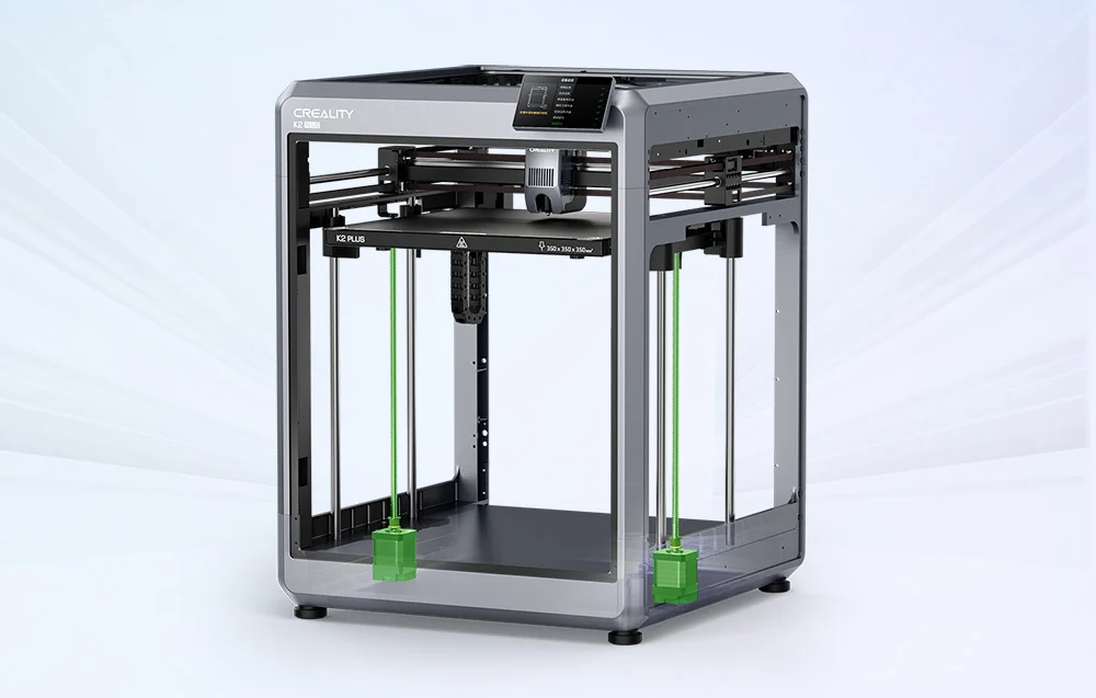 Solidna rama Matrix z odlewanego aluminium oraz prowadnice liniowe drukarki Creality K2 Plus.