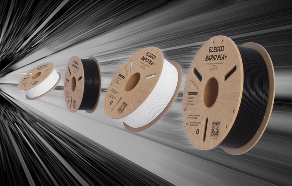 Filament Rapid PLA+ Elegoo czarny szybki druk do 600 mm na sekundę