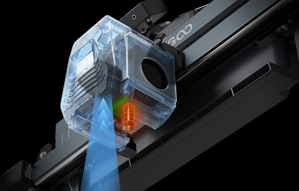 Hotend i dysza Neptune 4 Pro — zbliżenie