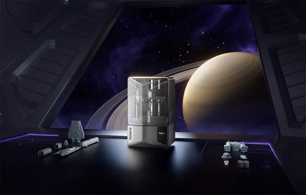 ELEGOO Saturn 4 Ultra 16K z metalową obudową i tacką ociekową na żywicę