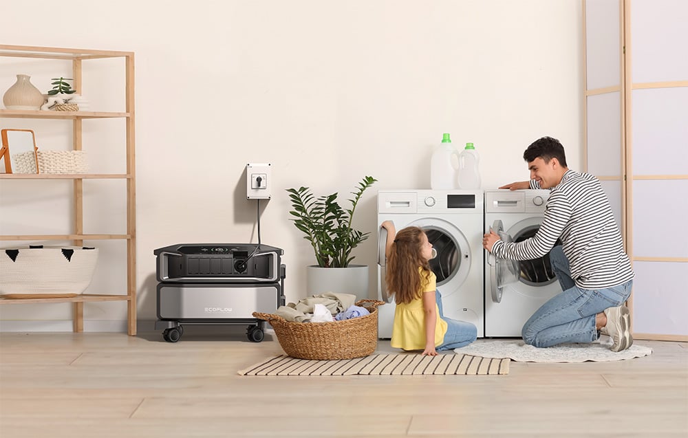Zasilanie pralni z systemu EcoFlow