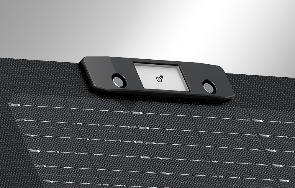 Panel solarny ze wskaźnikiem kąta padania promieni słonecznych