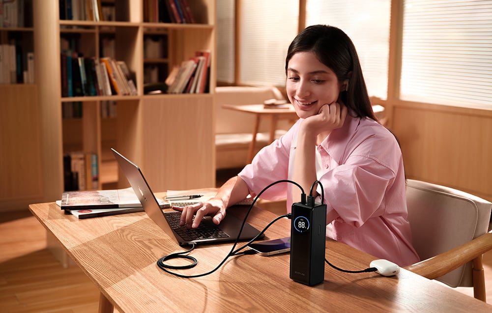 Ekran i podgląd pracy power banku EcoFlow RAPID Pro