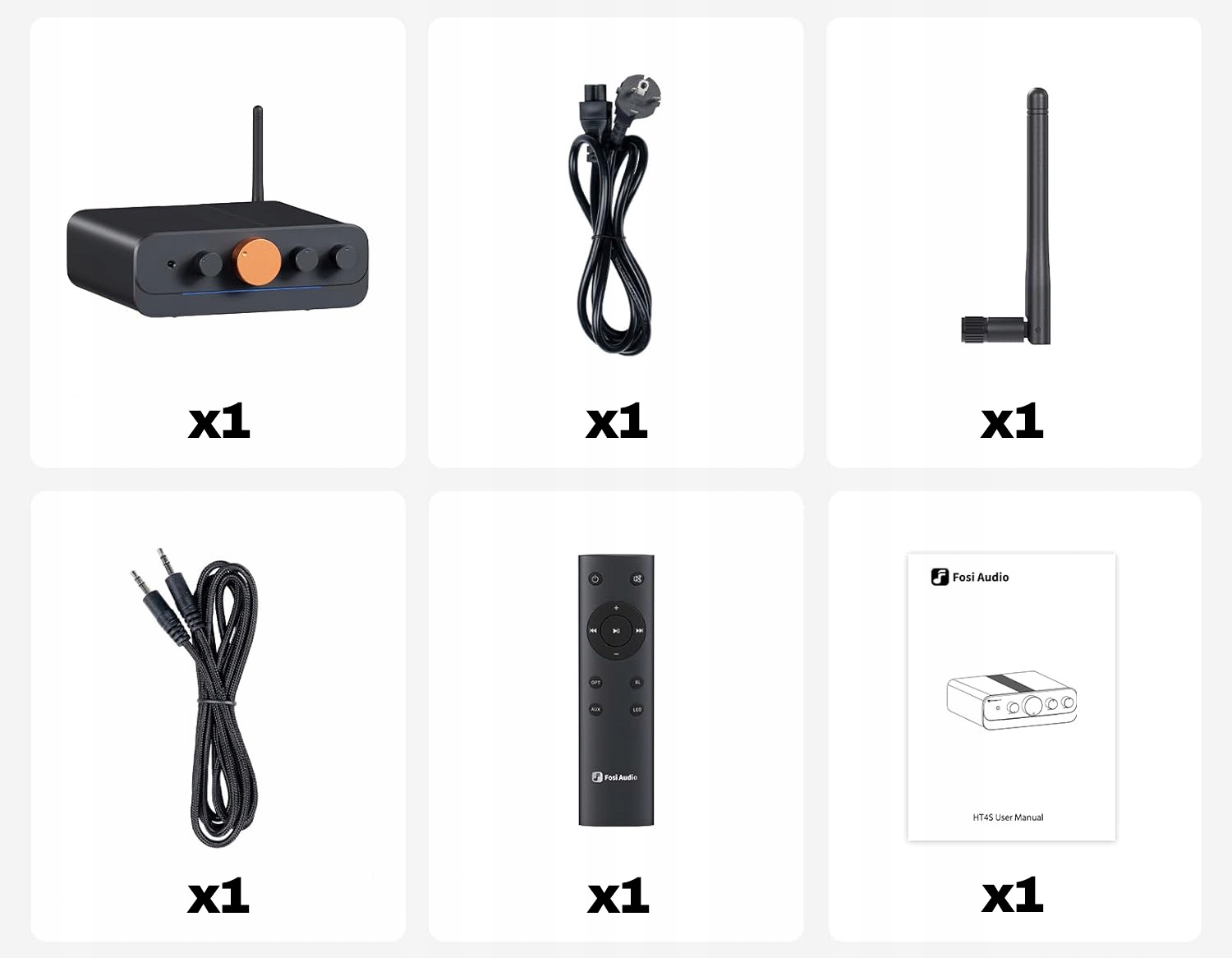 Oświetlenie ambientowe na froncie Fosi Audio HT4S