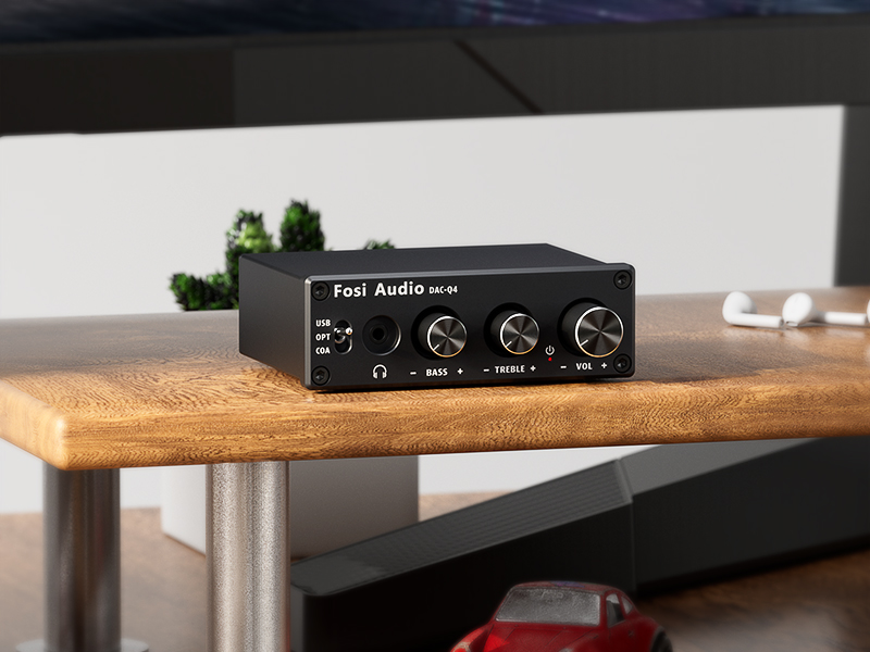 Fosi Audio Q4 – regulacja tonów Bass i Treble dla personalizacji brzmienia