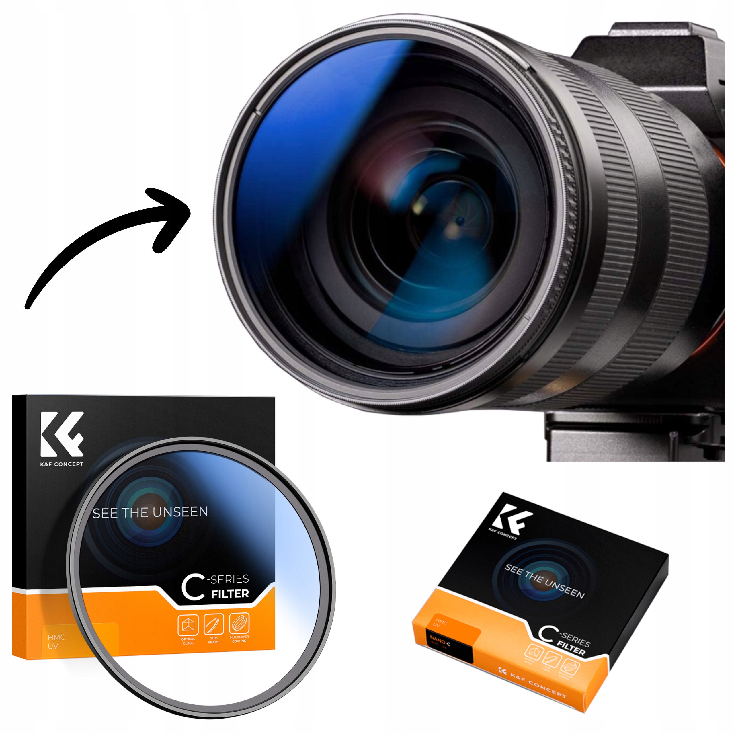 Filtr UV K&F Concept chroniący obiektyw