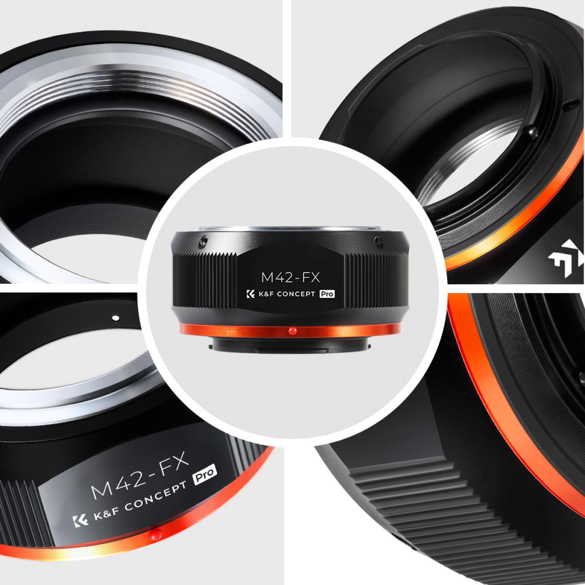 Adapter bagnetowy K&F Concept PRO z gwintem M42 na bezlusterkowce z systemem mocowania Fuji FX.