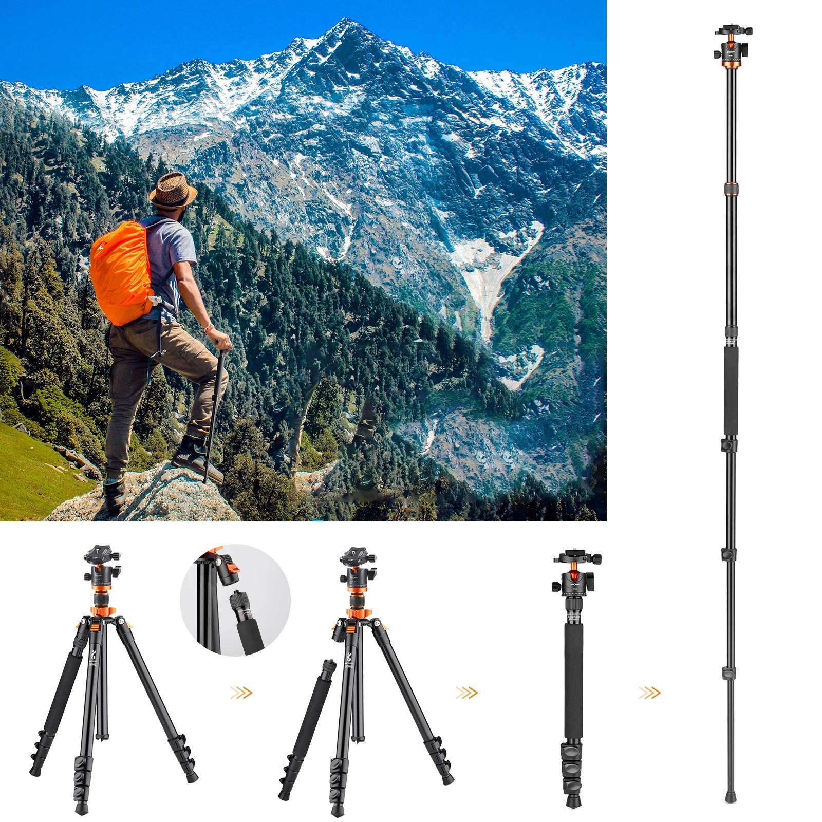 Zastosowanie monopodu K&F Concept w plenerze