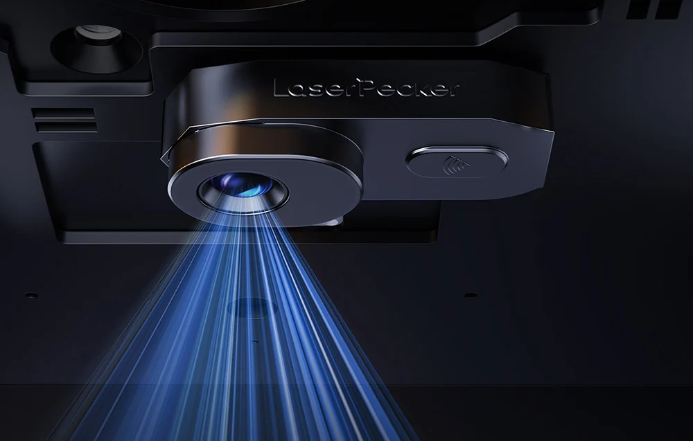 Zbliżenie na moduł lasera grawerki LaserPecker LP5 Protective