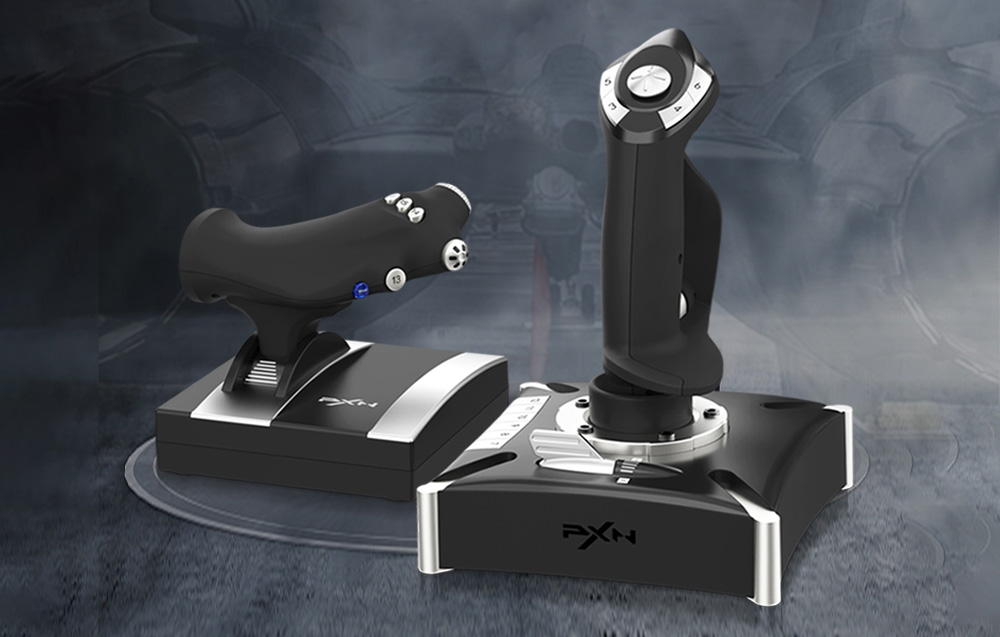 PXN-2119 Pro — joystick z oddzielną przepustnicą na biurku