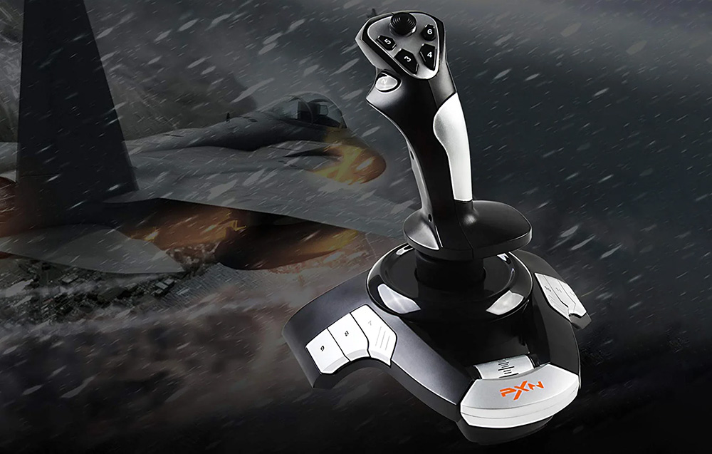 Joystick PXN-F16 z podstawą i przyciskami akcji